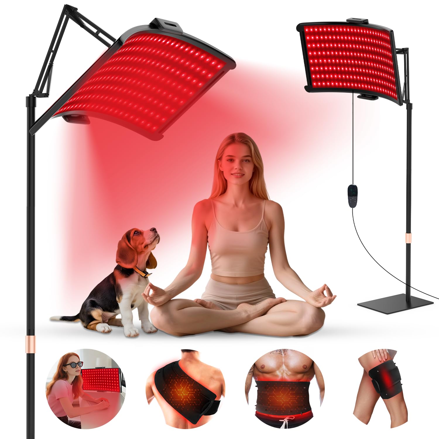 Lámpara Yoeyou con luz roja 660nm para cuidado facial y corporal.