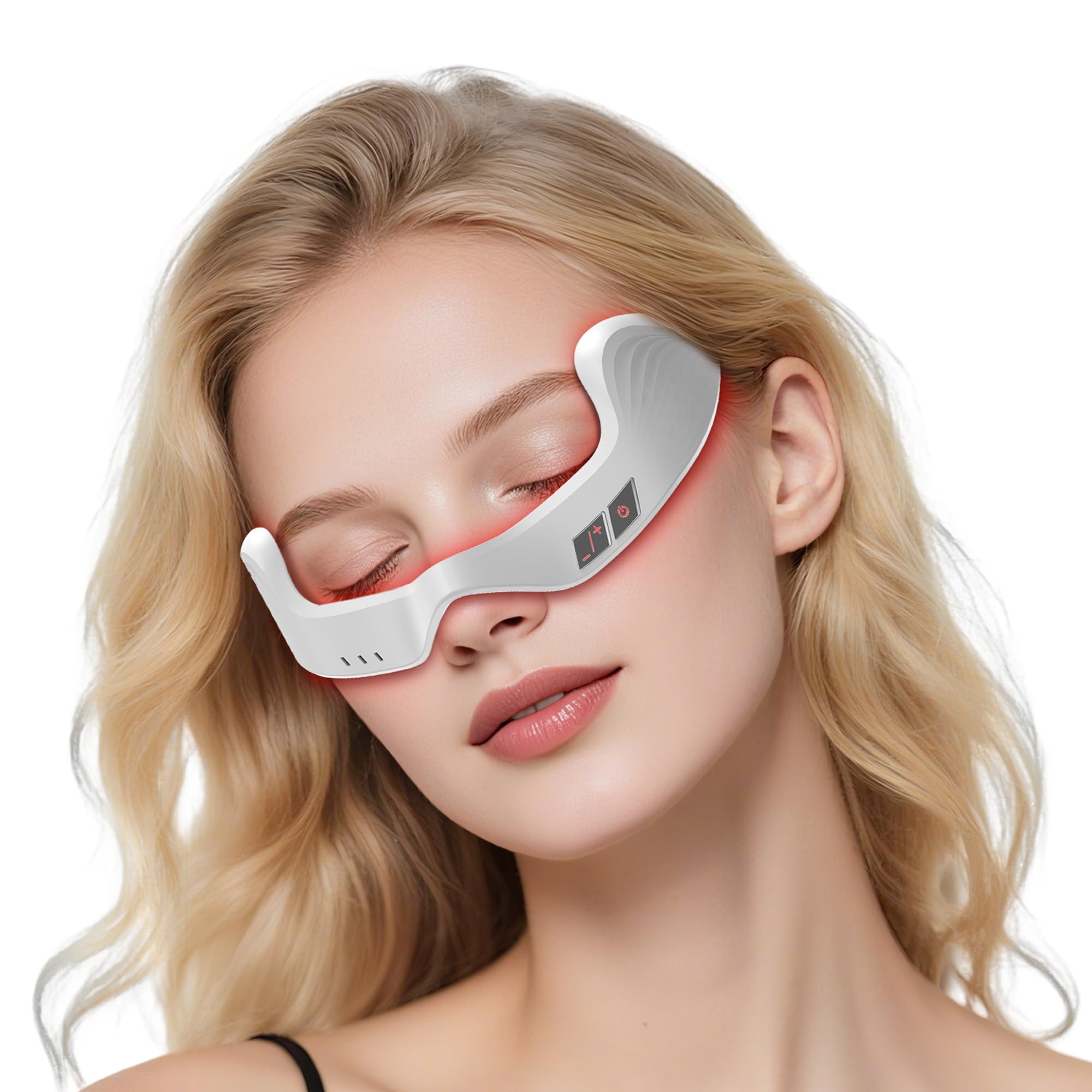 YOEYOU masajes oculares con luz roja, contorno 3D para uso diario.