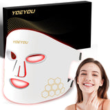 YOEYOU mascarilla luz roja frontal para cuidado facial suave y eficiente