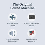 YOGASLEEP Dohm Classic negro, diseño clásico que encaja en cualquier espacio.