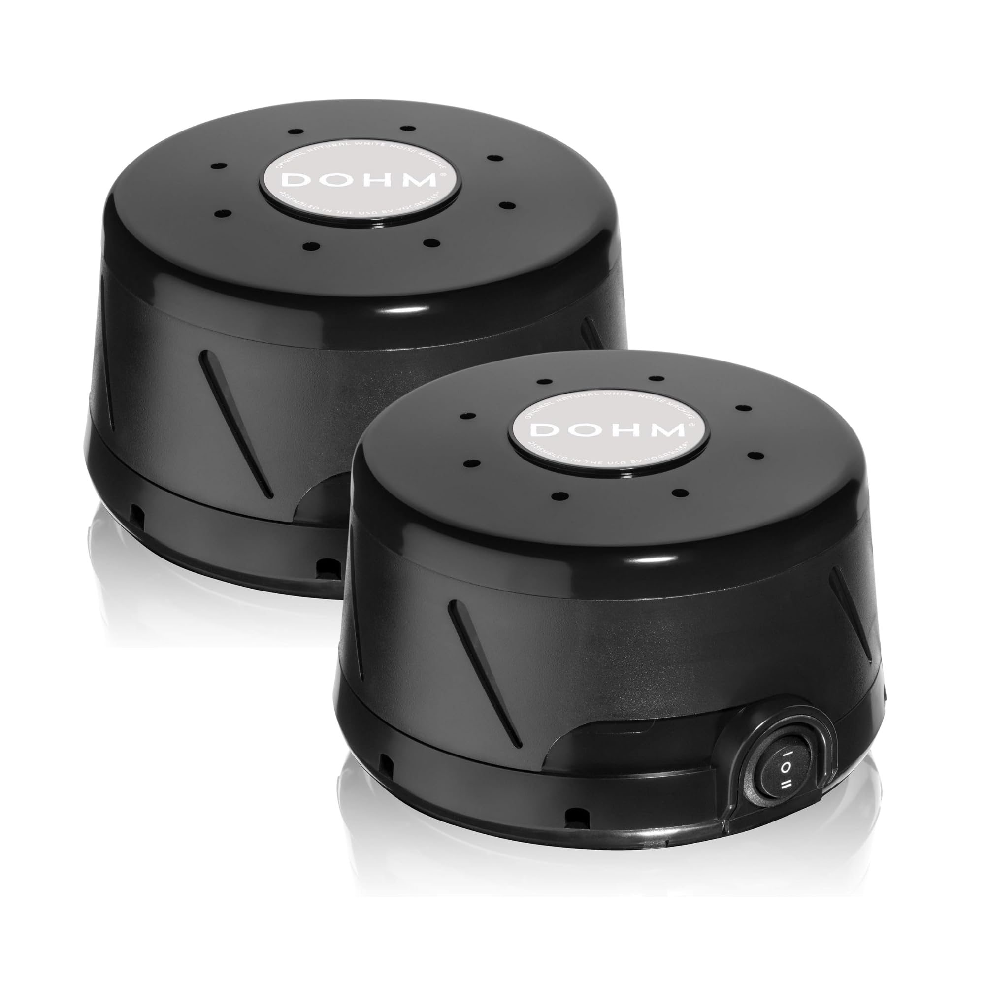 YOGASLEEP Dohm Classic negro, dos unidades, ideal para dormir mejor gracias al ruido blanco natural.