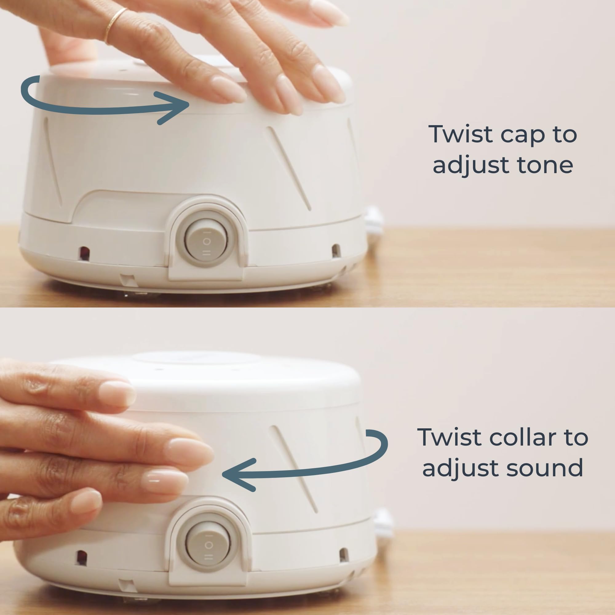 Yogasleep Dohm Classic blanco, diseño clásico que encaja en cualquier habitación para descansar.
