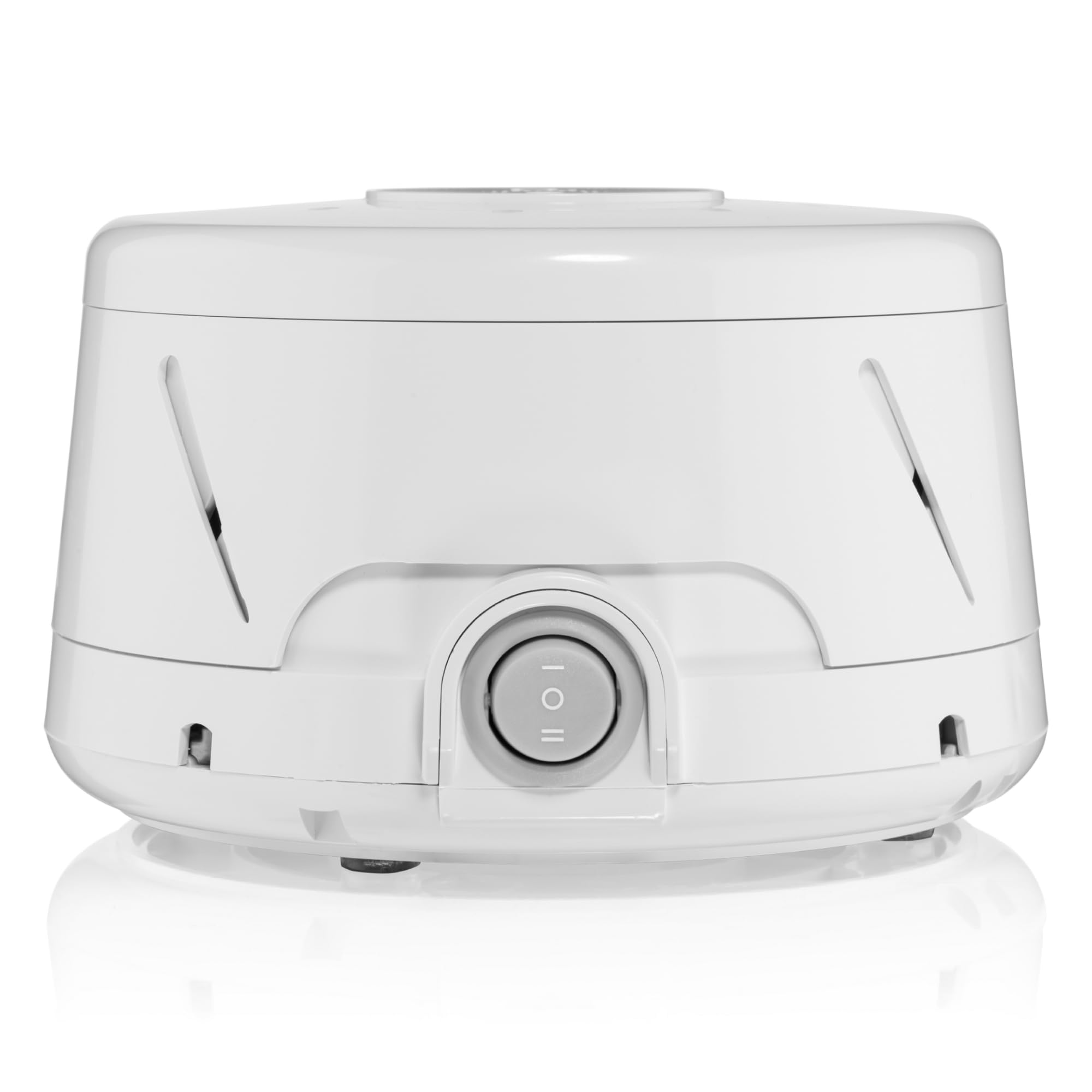 Yogasleep Dohm Classic blanco, vista frontal que favorece el sueño.