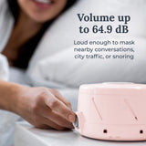 YOGASLEEP Dohm Classic Rosa, cable de alimentación visible para uso seguro