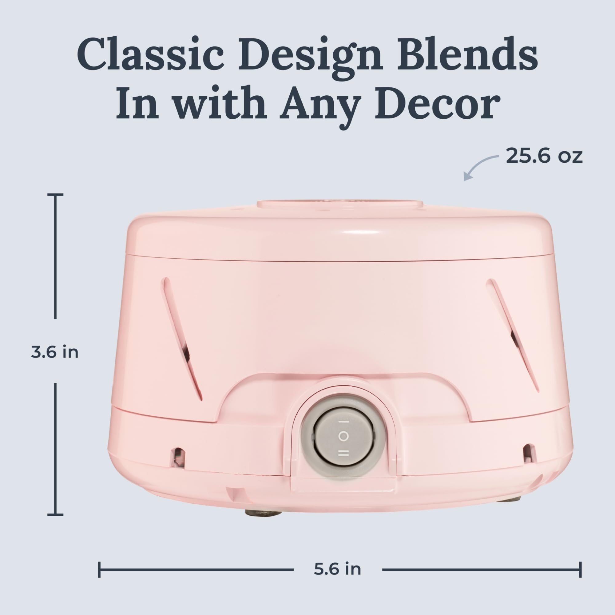 YOGASLEEP Dohm Classic Rosa, ideal para dormitorios tranquilos y relajación
