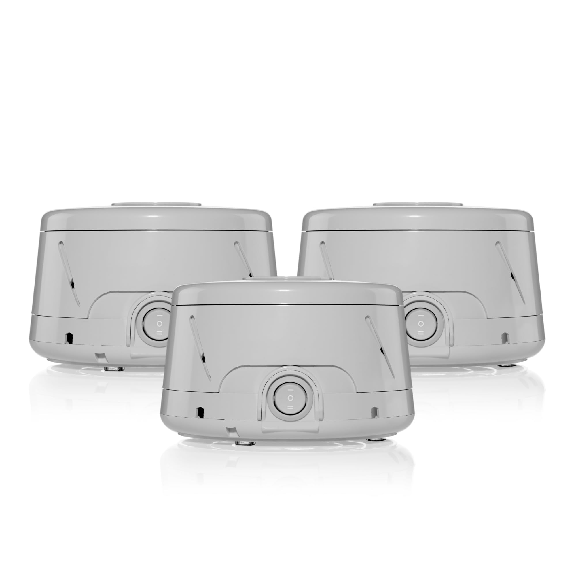 Yogasleep Dohm Classic gris, paquete triple, vista frontal para dormir mejor