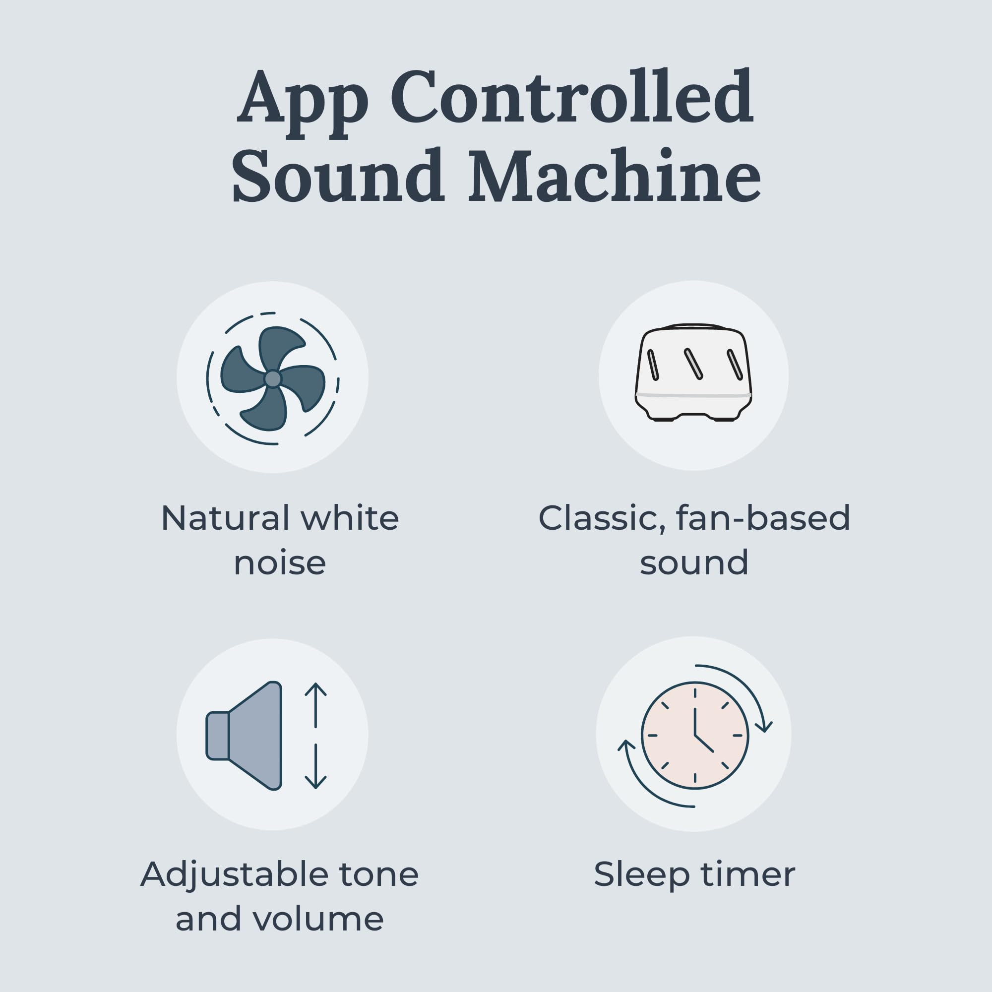 Yogasleep Dohm Connect, controles por aplicación para ajustar tono y volumen a distancia