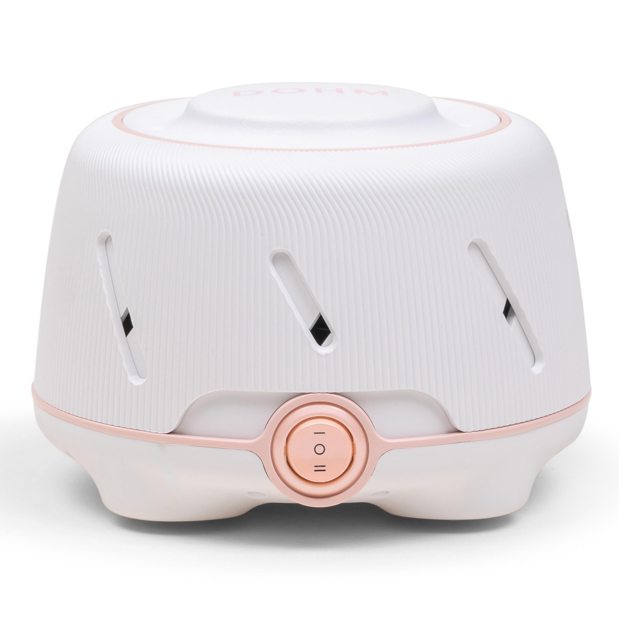 Yogasleep Dohm blanco, vista frontal, sonido natural para dormir mejor.