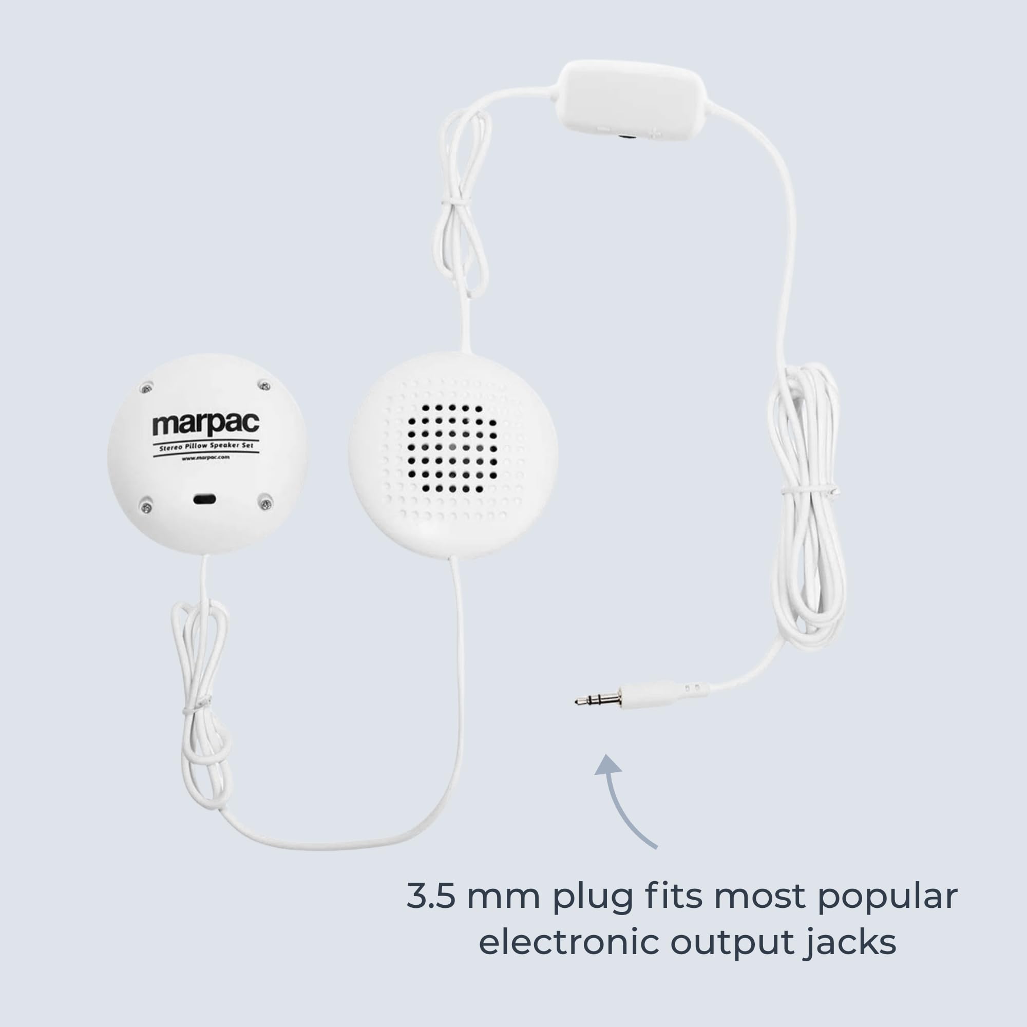 Altavoces Yogasleep fáciles de colocar en la almohada para dormir en pareja