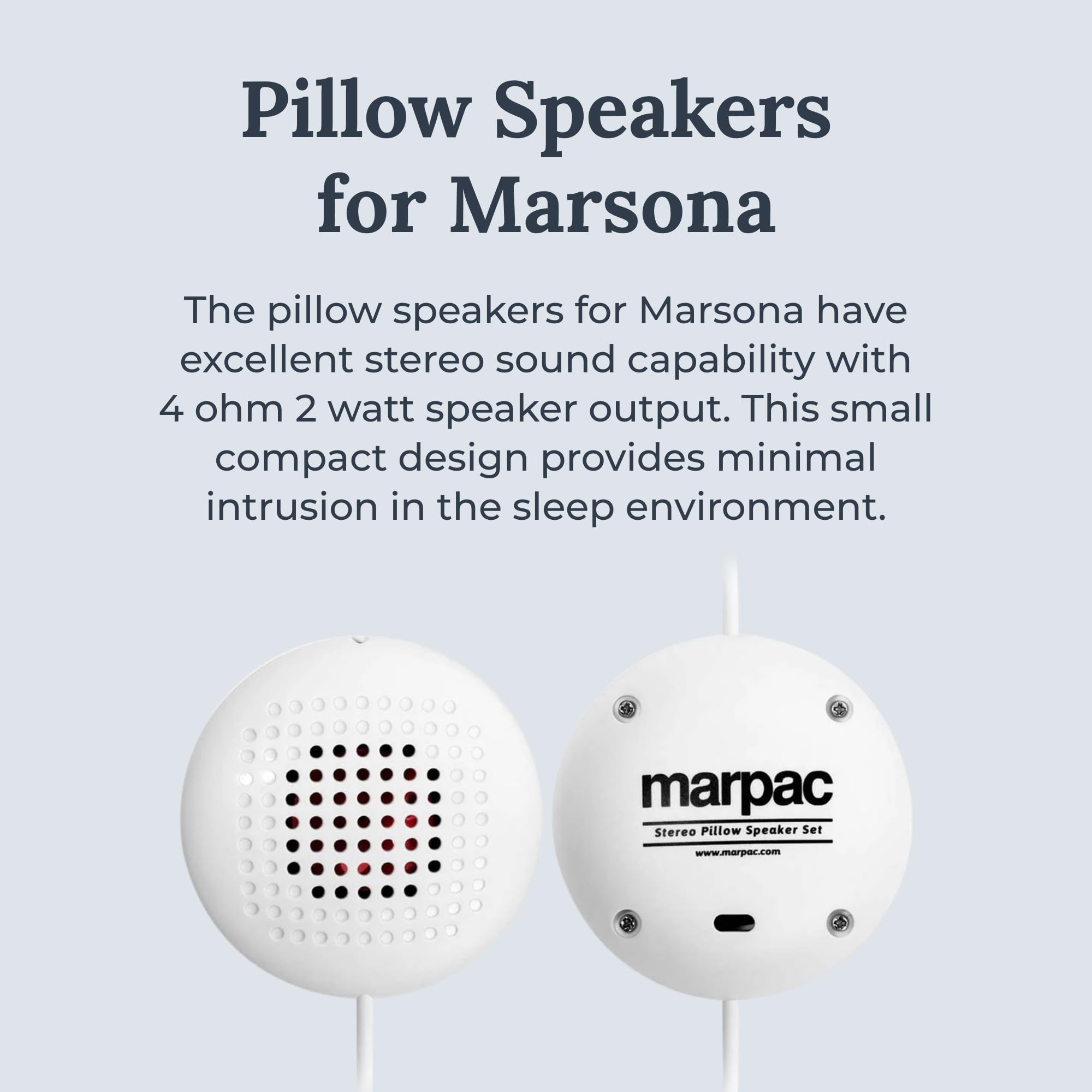 Altavoces Yogasleep insertos en la almohada, compatibles Marsona para descanso cómodo