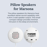 Altavoces Yogasleep insertos en la almohada, compatibles Marsona para descanso cómodo