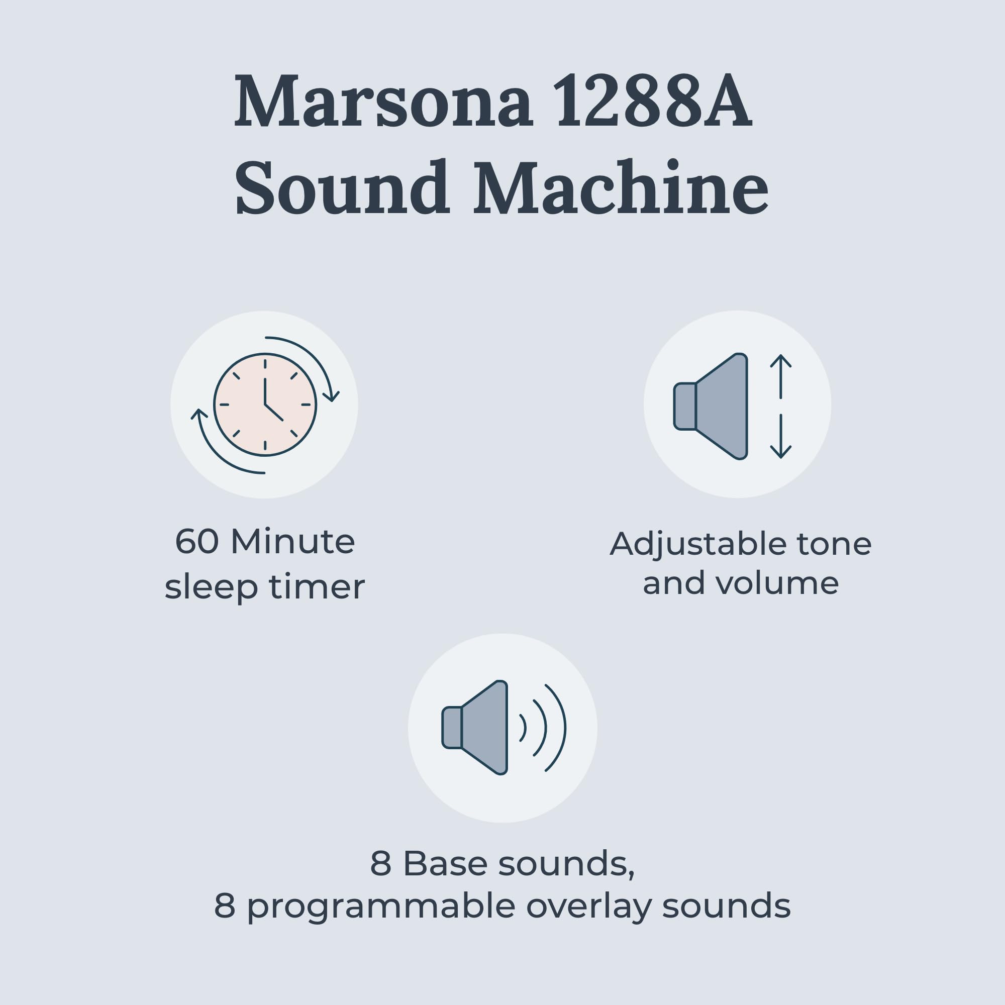 YOGASLEEP Marsona con controles táctiles para ajustar sonido y volumen