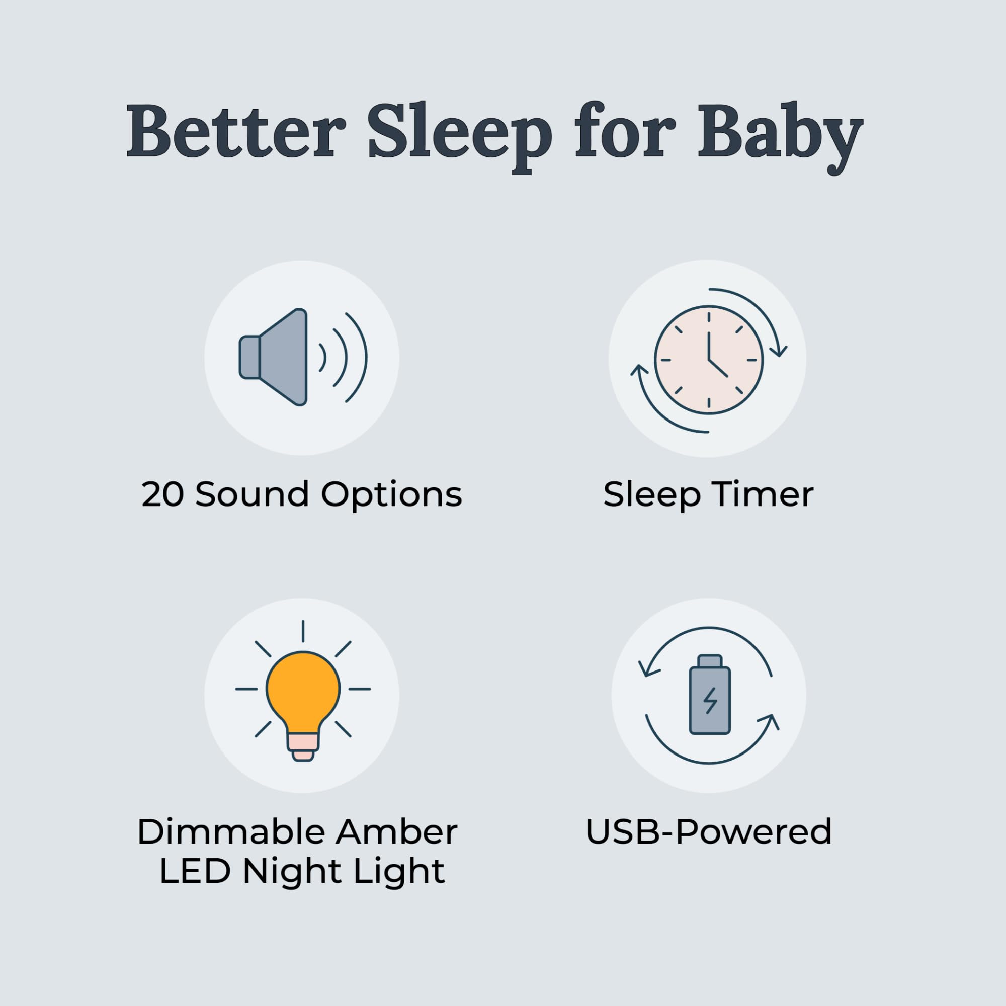 Yogasleep Nod ofrece sonidos-20 útiles para facilitar el descanso nocturno.