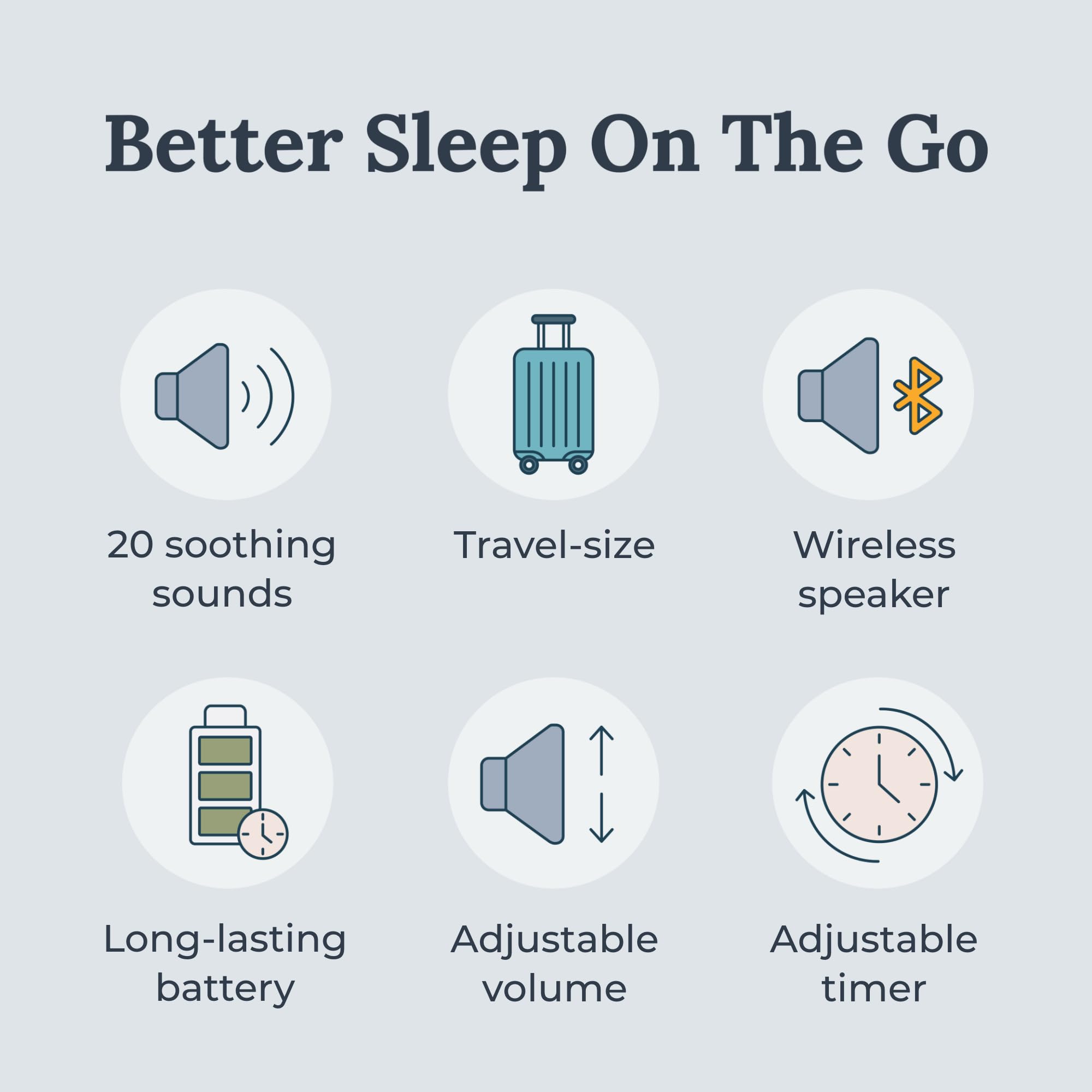 YOGASLEEP Rohm+ altavoz inalámbrico para escuchar sonidos relajantes