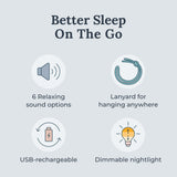 Yogasleep Travel Mini con ruido marrón para concentrarte o descansar en cualquier lugar.