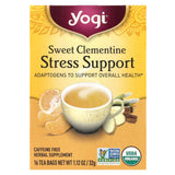 Taza de YOGI TEA Clementina Dulce para un momento de relajación cítrica.