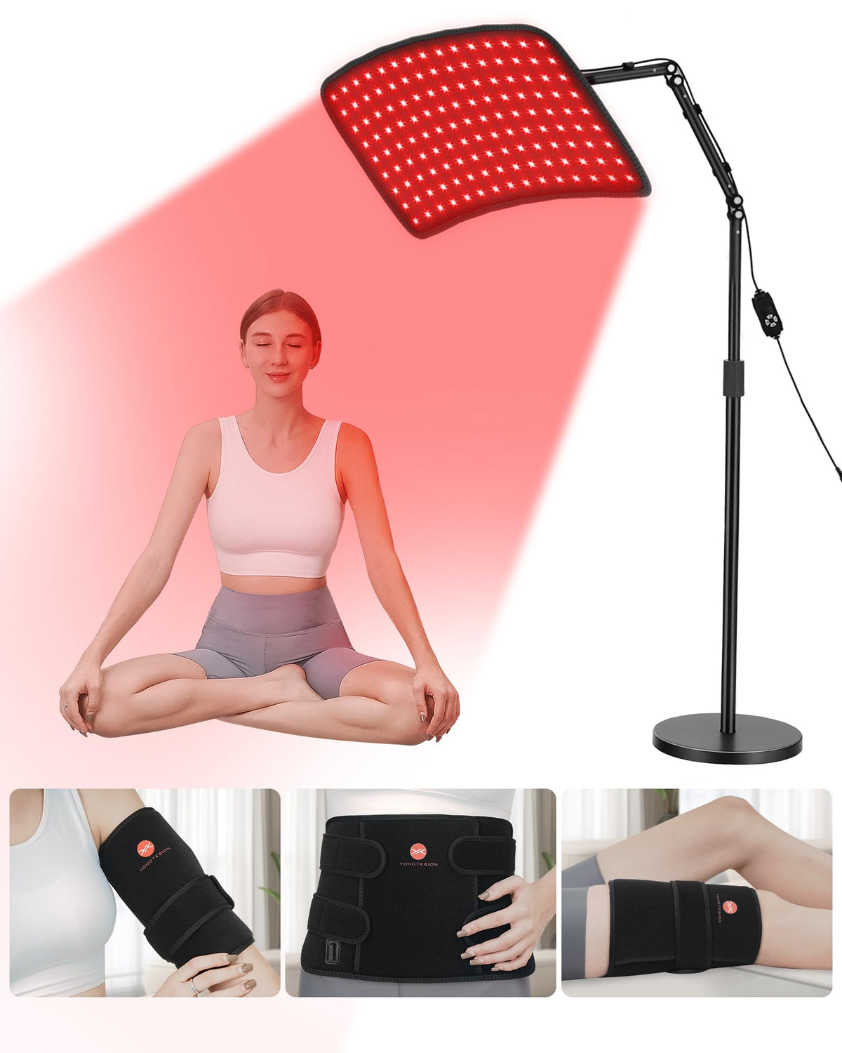 La lámpara YOHOTESION ilumina todo el cuerpo para relajación diaria en casa.
