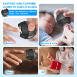Cortaúñas eléctrico Yoiilifee kit con cable USB-C y cepillo.