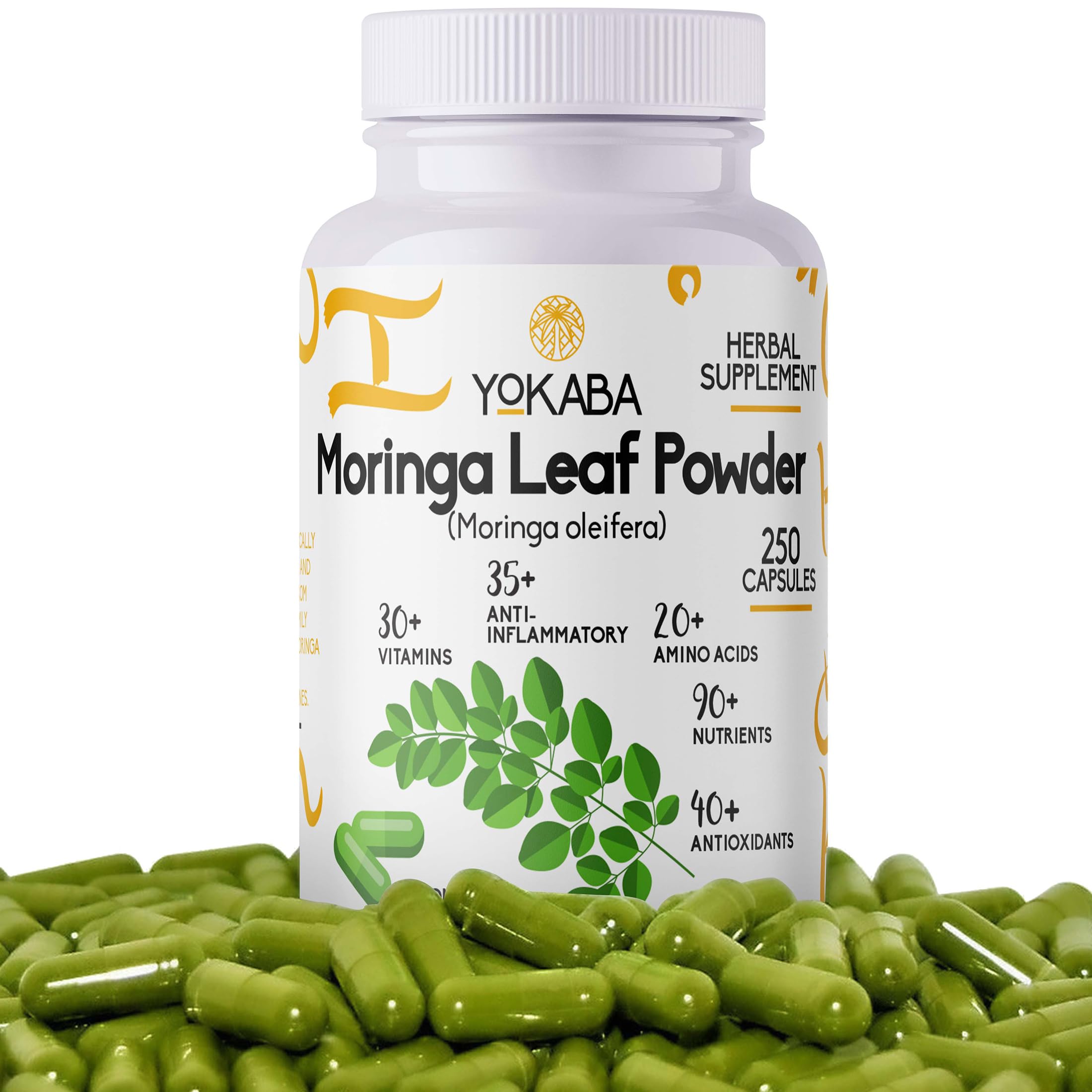 Yokaba Moringa: cápsulas en botella para energía diaria natural