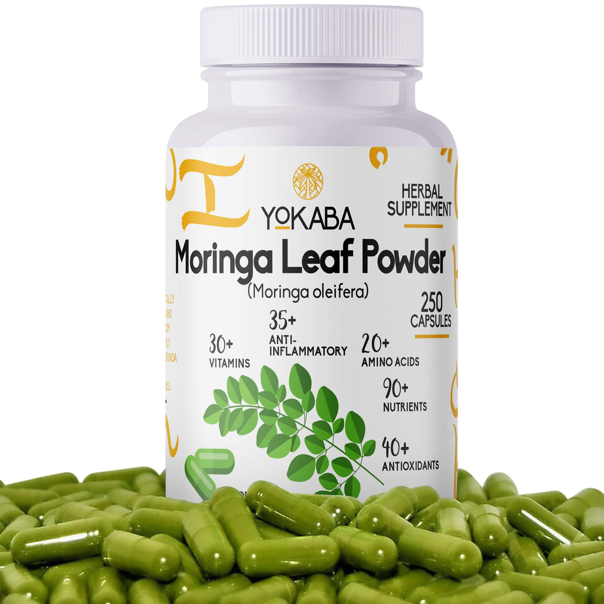 Yokaba Moringa: cápsulas en botella para energía diaria natural