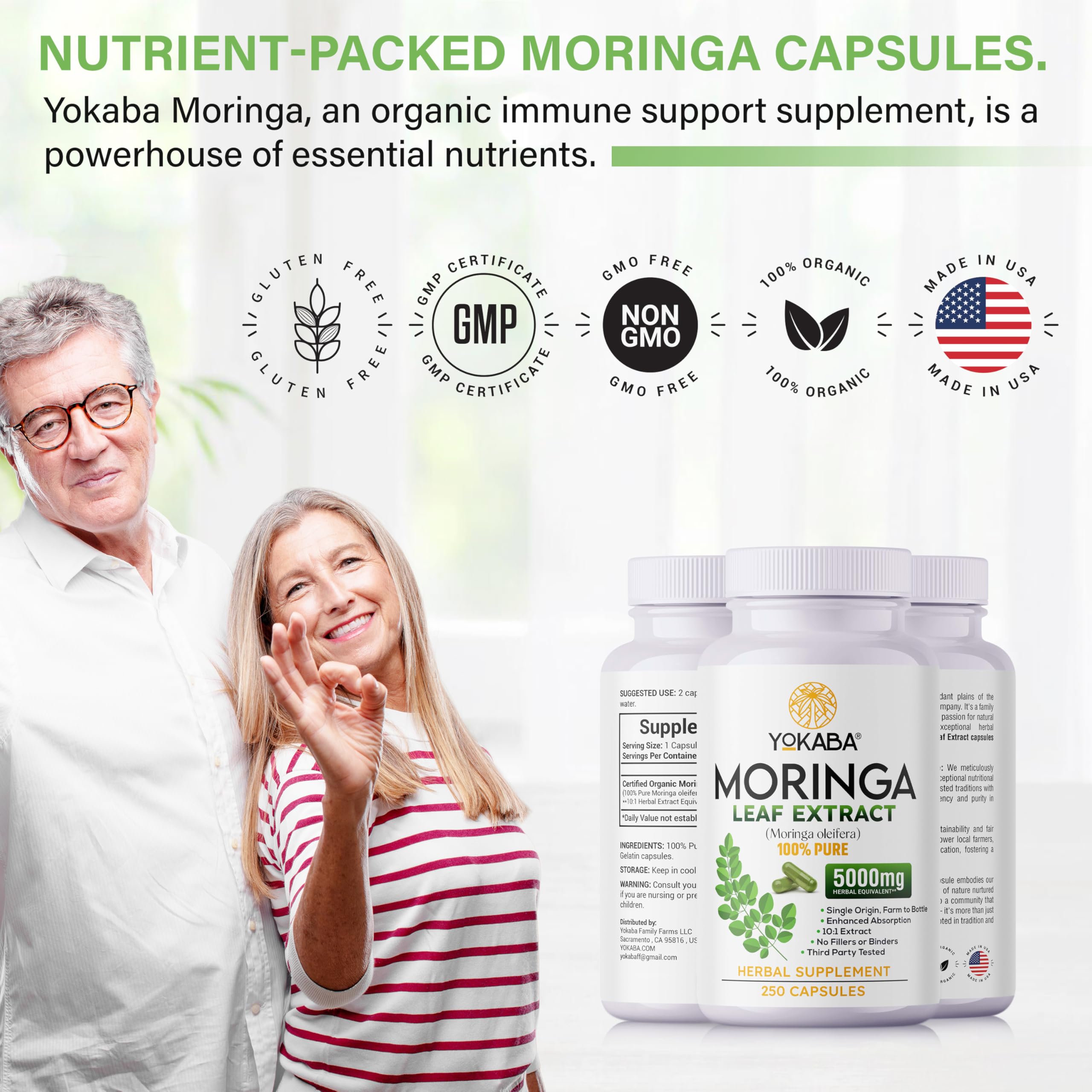 Yokaba Moringa: cápsulas que favorecen la digestión y equilibrio intestinal
