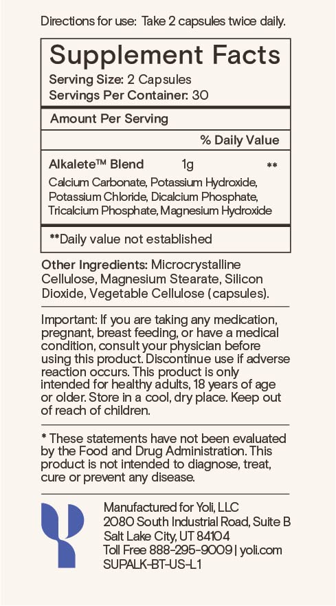 Composición de Yoli Alkalete lista de ingredientes para consulta rápida