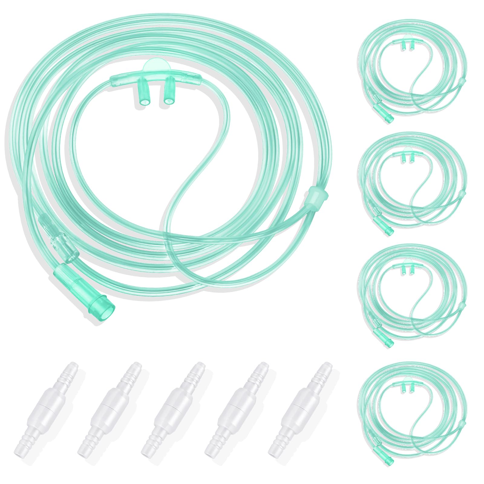 Canula nasal adulta de YONCOZY con tubo de 7 pies para uso cómodo diario.