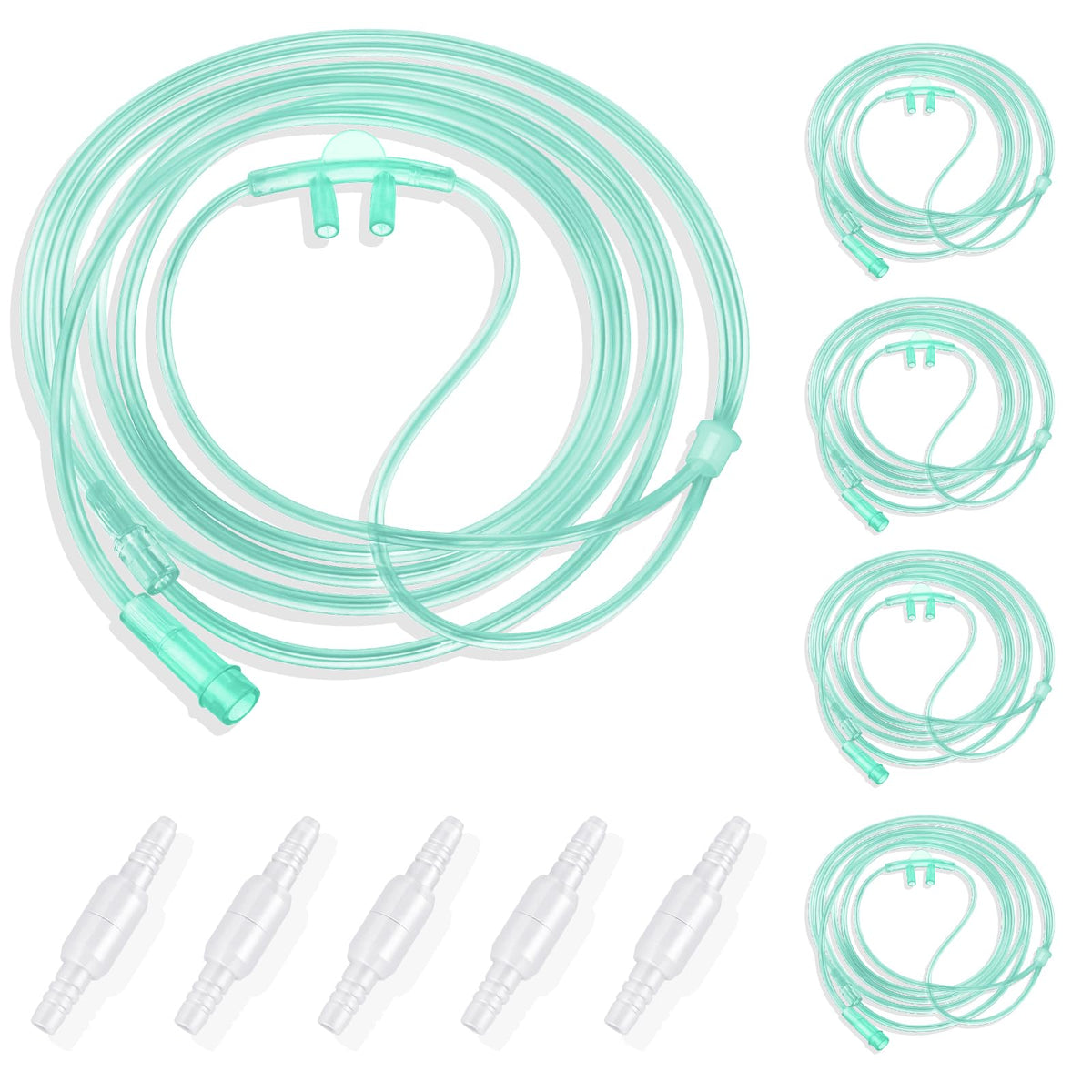 Canula nasal adulta de YONCOZY con tubo de 7 pies para uso cómodo diario.