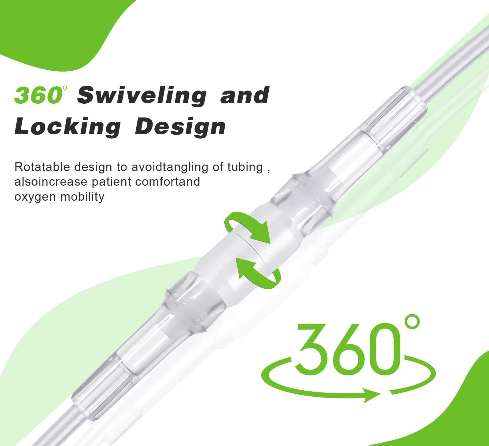 Conector YONCOZY sin fugas para una conexión estable entre tubos de oxígeno.