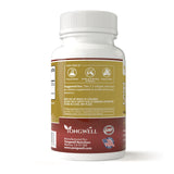 YongWell primer plano de aceite de esporas Reishi, textura ámbar y aroma suave.