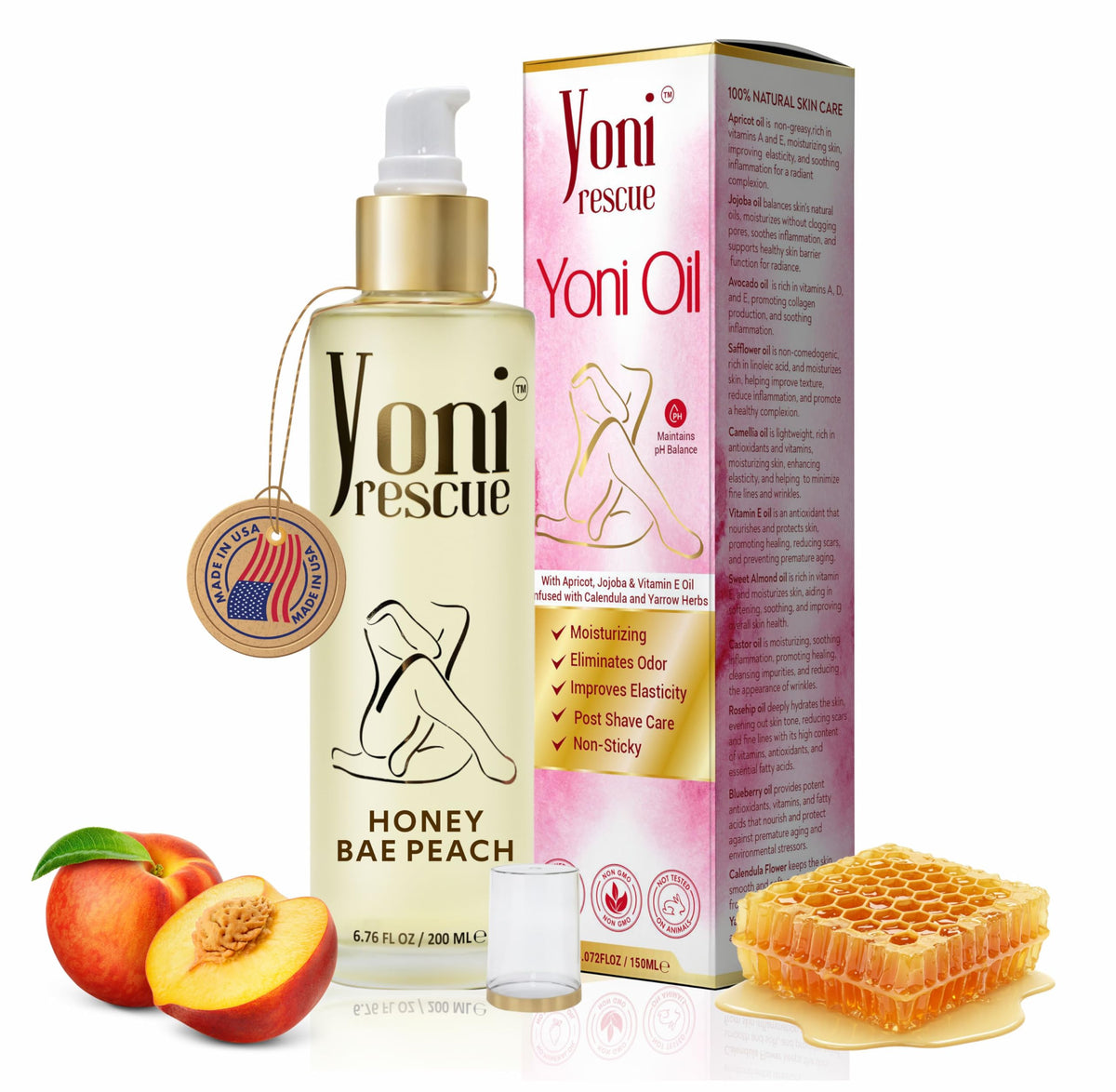 Yoni Rescue: botella con vertido para hidratación íntima suave.
