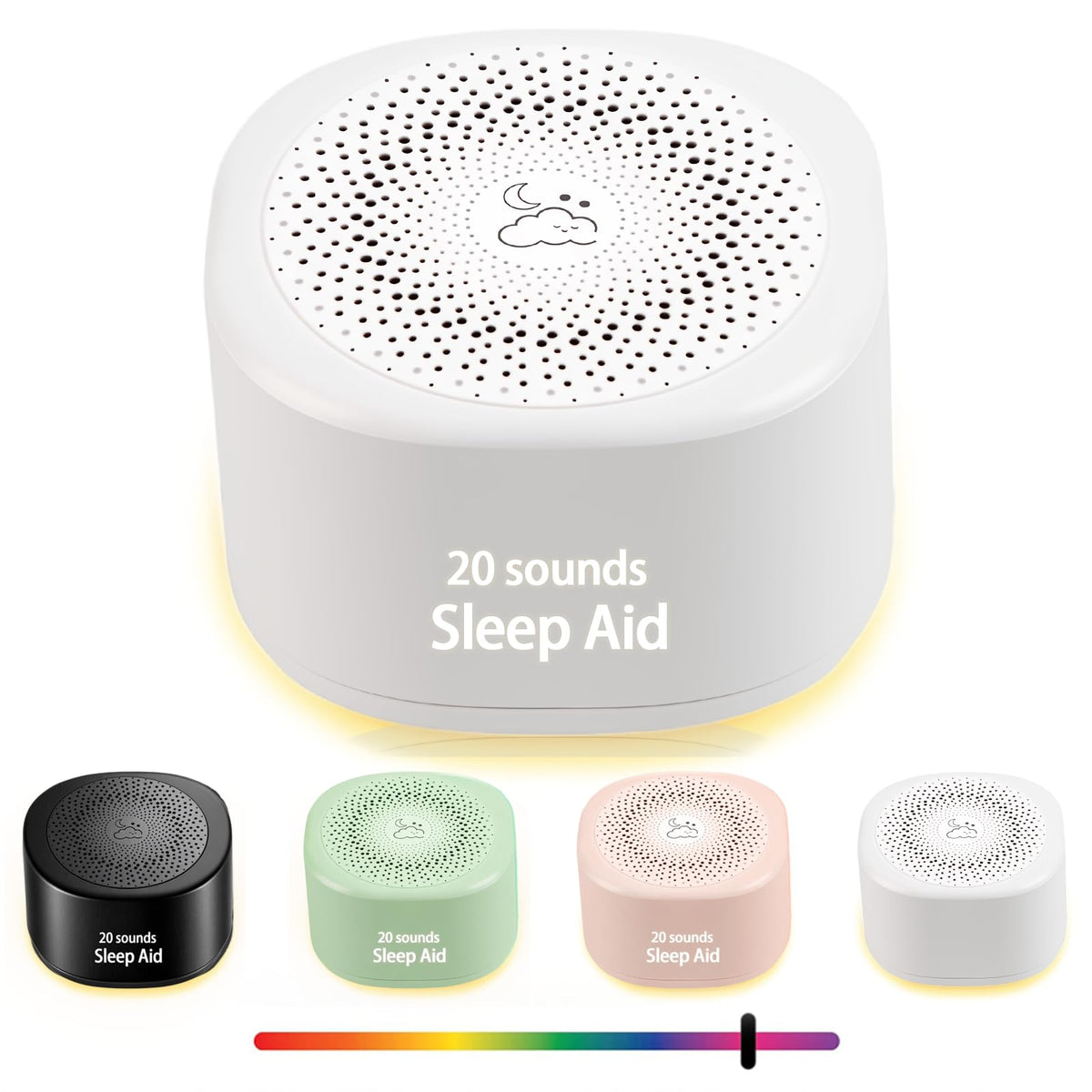 YONSEN ruído blanco de viaje: dispositivo compacto con 20 sonidos para dormir mejor.