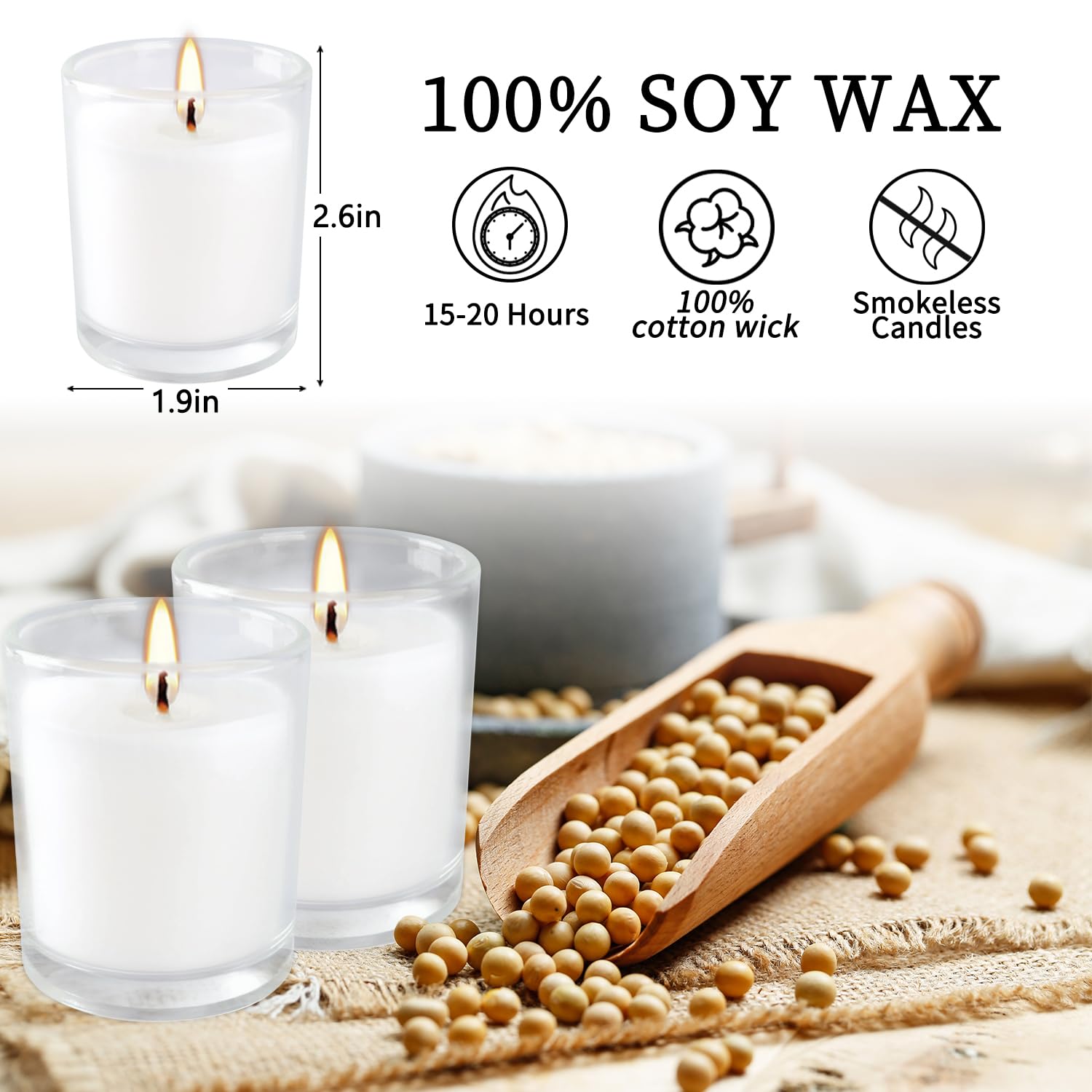 Regalo ideal YOROXRG vela votiva para aniversarios y casa nueva.