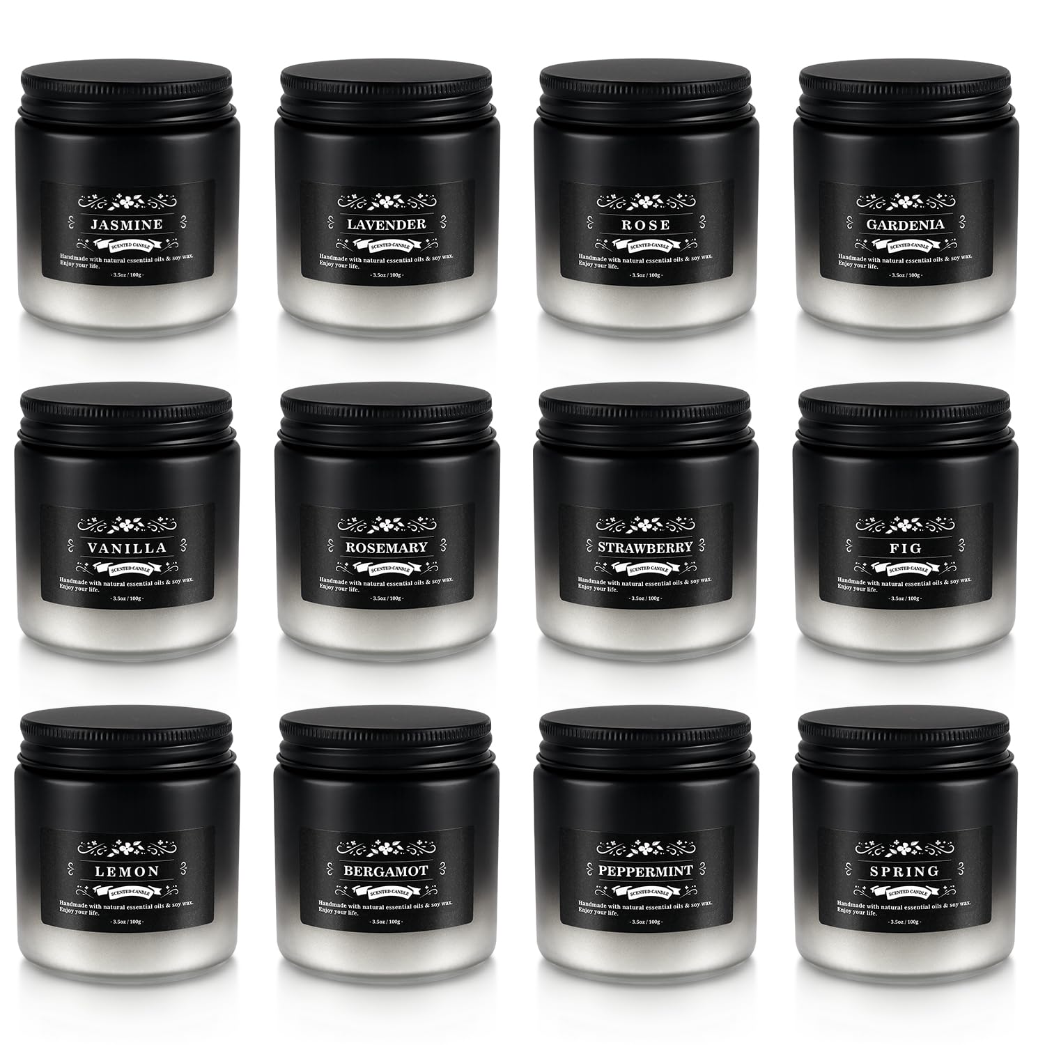 Conjunto de 12 velas aromáticas YOROXRG con colores gradiente para ambientar espacios