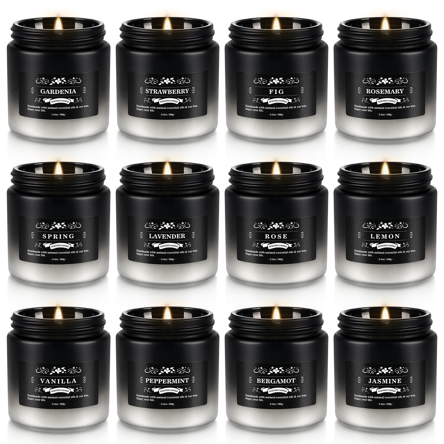 Velas YOROXRG de cera de soya en latas de viaje para ambientar el hogar