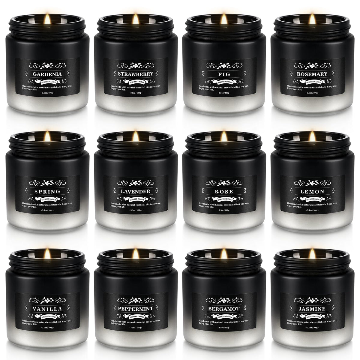 Velas YOROXRG de cera de soya en latas de viaje para ambientar el hogar