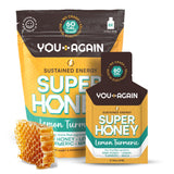 You Again envase de gel energetico miel-limon curcuma para entrenamientos.