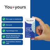 Nueve nutrientes clave de You+yours para el crecimiento.