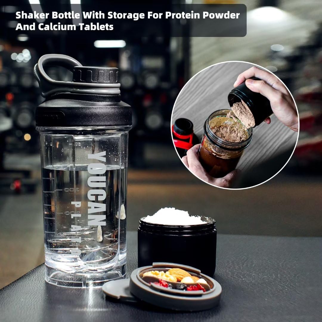 Capacidad 620 ml/21 oz de YouCanPlato con marcas para controlar la hidratación.