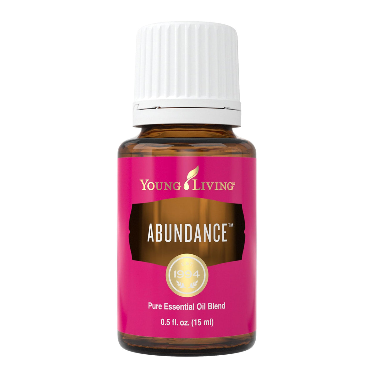Young Living Abundancia botella 15 ml, aroma cítrico para espacios más acogedores.