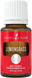 Young Living Aceite esencial citronela, botella vertida, aroma calmante para difusor.