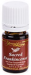 Young Living Aceite Esencial Incienso Sagrado, frasco de 15 ml para aromaterapia y ambientación.