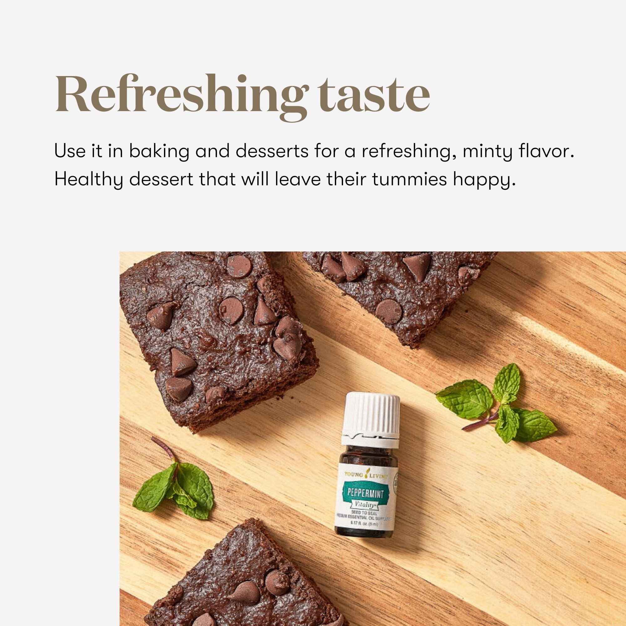 Inhalación suave con Young Living Menta Vitalidad para despertar frescura.