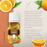 Aceite de naranja Young Living para difusor, aroma fresco que anima espacios.