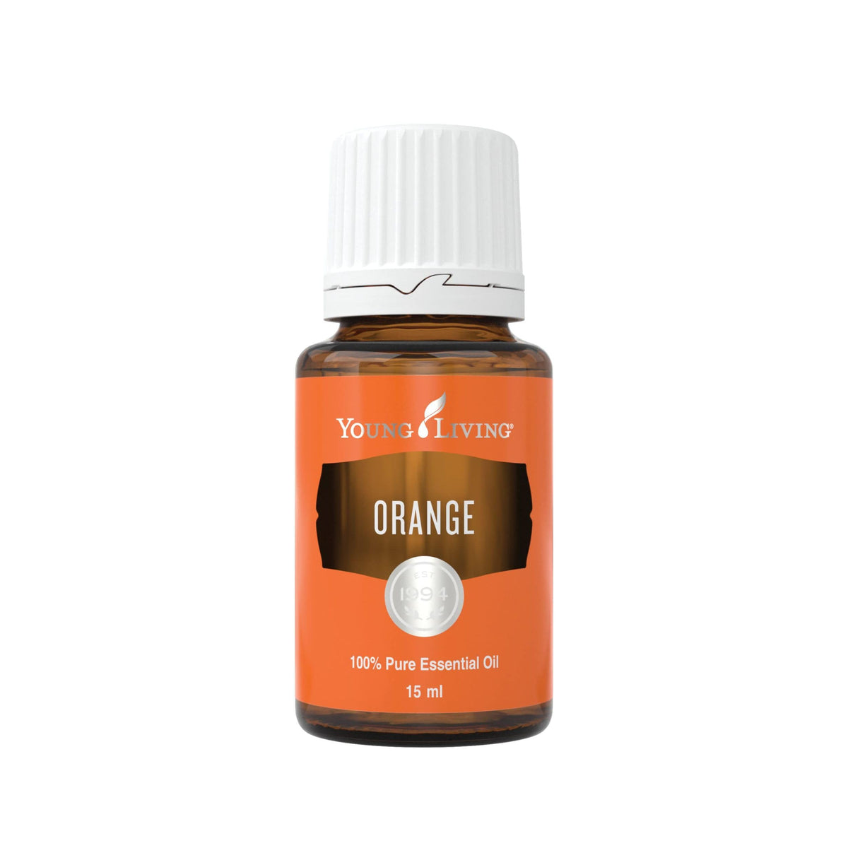 Young Living Aceite Esencial de Naranja en frasco de 15 ml para aromaterapia diaria.