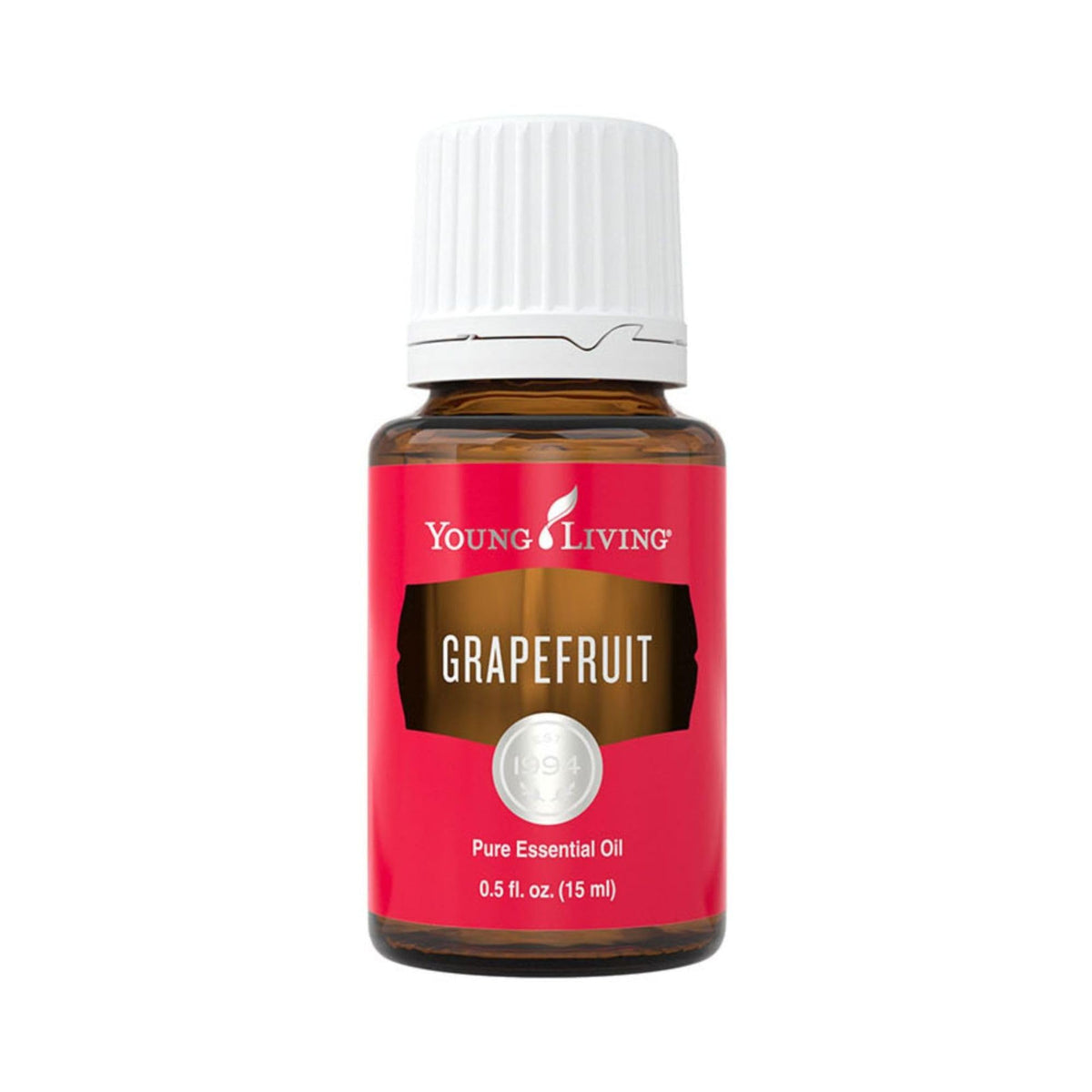 Young Living Aceite Esencial Pomelo, frasco vertido, aroma fresco para difusor.