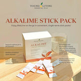 Young Living AlkaLime, tabla nutricional clara con calcio, potasio y sodio para información rápida