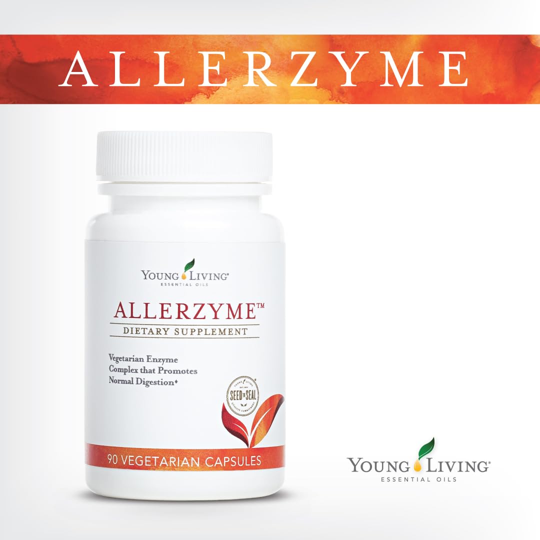 Allerzyme enzimas digestivas suaves para un apoyo ligero durante la comida.