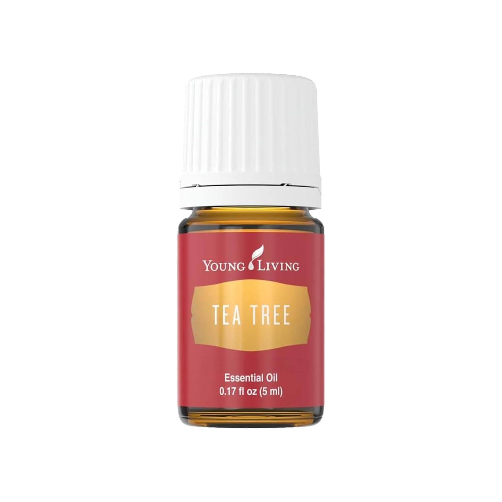 Botella de 5 ml de Young Living aceite de árbol de té para uso cosmético suave.