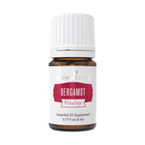 Young Living Bergamot Vitality, botella-aceite, ideal para cocinar y perfumar bebidas.